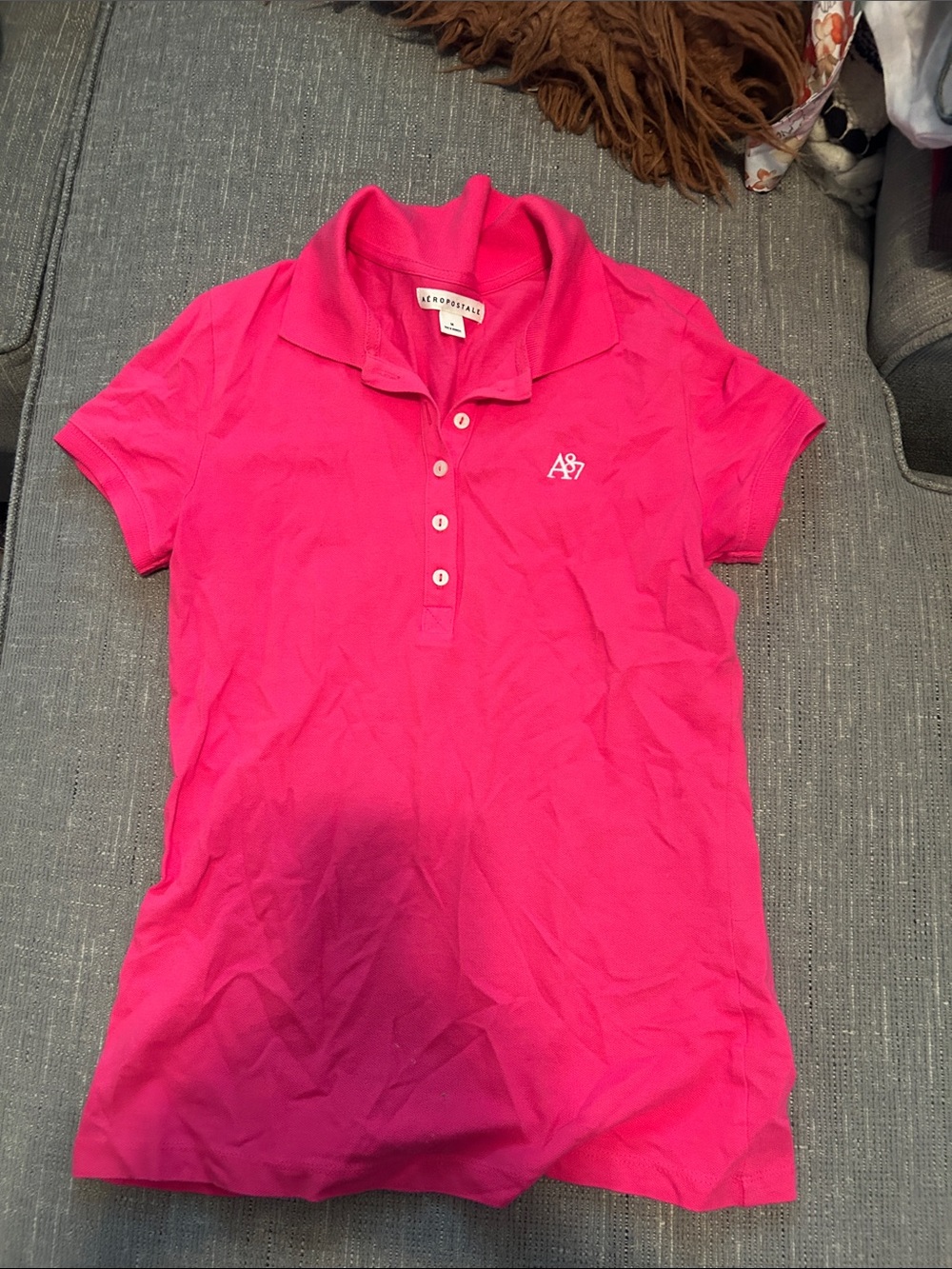 Aeropostale Hot Pink Polo Shirt